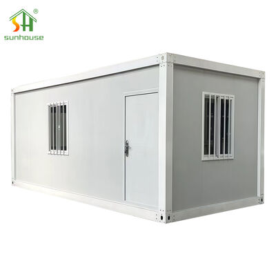 Buen precio Casa Contenedor Flat Pack de 10 pies, 20 pies, 40 pies, de una o dos plantas opcional en línea