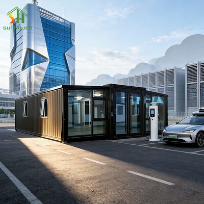 Buon prezzo Case Modulari Container da 20 piedi, Casa Container Espandibile Pieghevole Compatta in linea