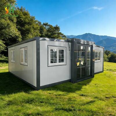 Buen precio Casa de contenedores prefabricada expandible Contenedor de envío de 40 pies Vivienda temporal en línea