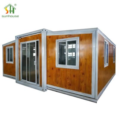 Buen precio Casa Contenedor Expandible de 40 pies 73m² Hogar Prefabricado con Estructura de Acero Plegable y Oficina en Obra en línea