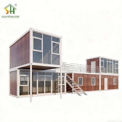 Buen precio Villa Contenedor Modular con Estructura de Acero Galvanizado Reforzado y Diseño Personalizable con Paneles de Pared Aislantes de Alto Rendimiento en línea