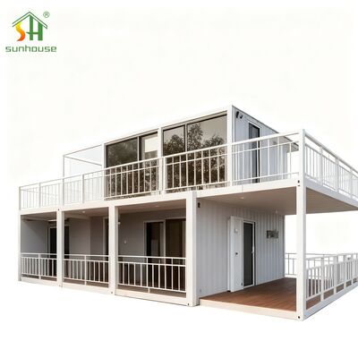 Bon prix Économiser de l' espace Container-maison de transport pliable, maison de conteneurs modulaire à deux étages en ligne