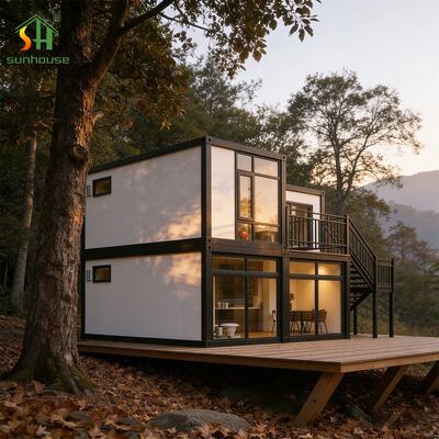 ราคาดี บ้านคอนเทนเนอร์ 2 ชั้นแบบพับได้ขยายได้ ออนไลน์