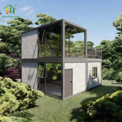 Goede prijs 2 Verdiepingen Moderne Containerwoningen, Schaalbare Modulaire Containerfabrikant online